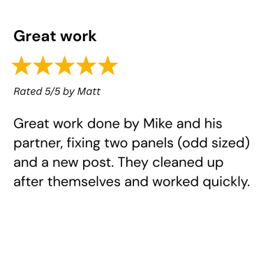 Great work review for fencing Chislehurst